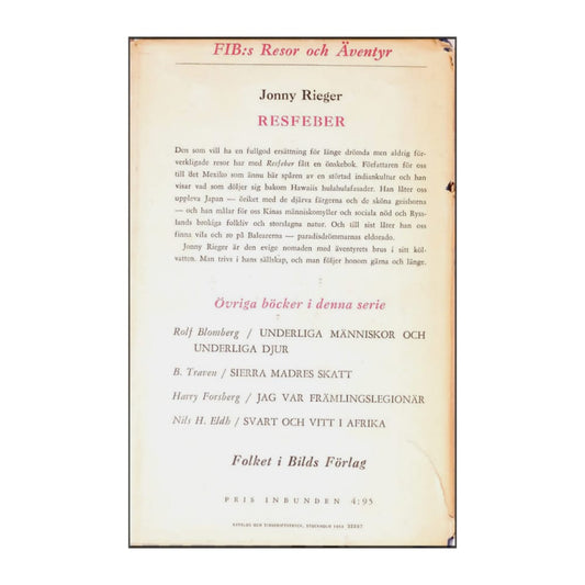 Jonny Rieger: Resfeber