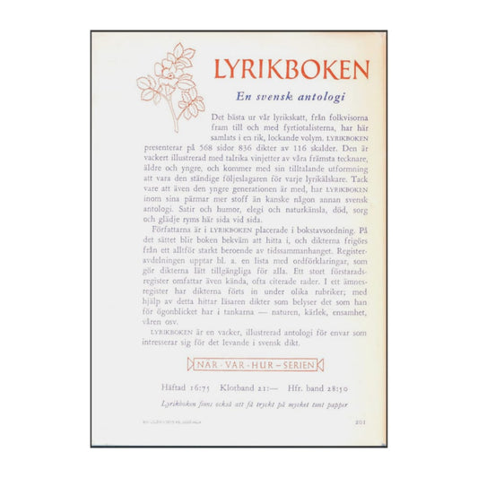 Lyrikboken: En Svensk Antologi