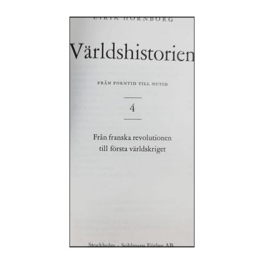 Eirik Hornborg: Världshistorien 4