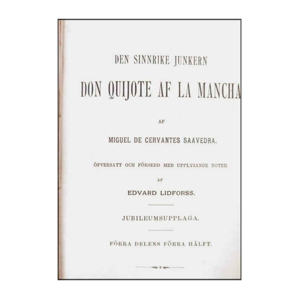 Miguel De Cervantes: Don Quijote Af La Mancha 1