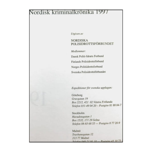 Nordisk Kriminalkrönika 1997