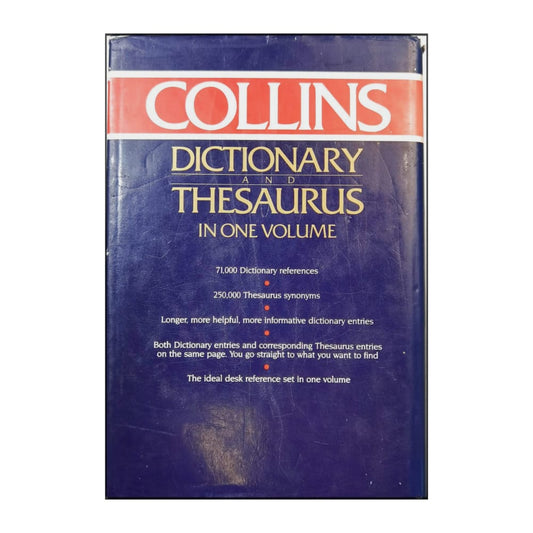 The Collins Dictionary And Thesaurus In One Volume
