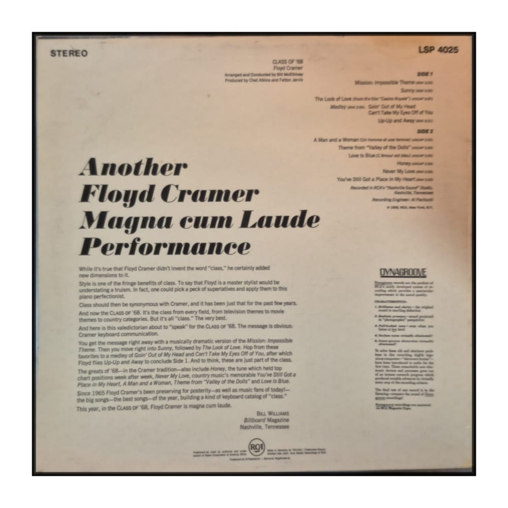 Floyd Cramer: Class Of 1968