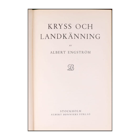 Albert Engström: Kryss Och Landkänning