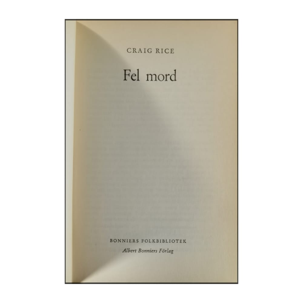 Craig Rice: Fel Mord