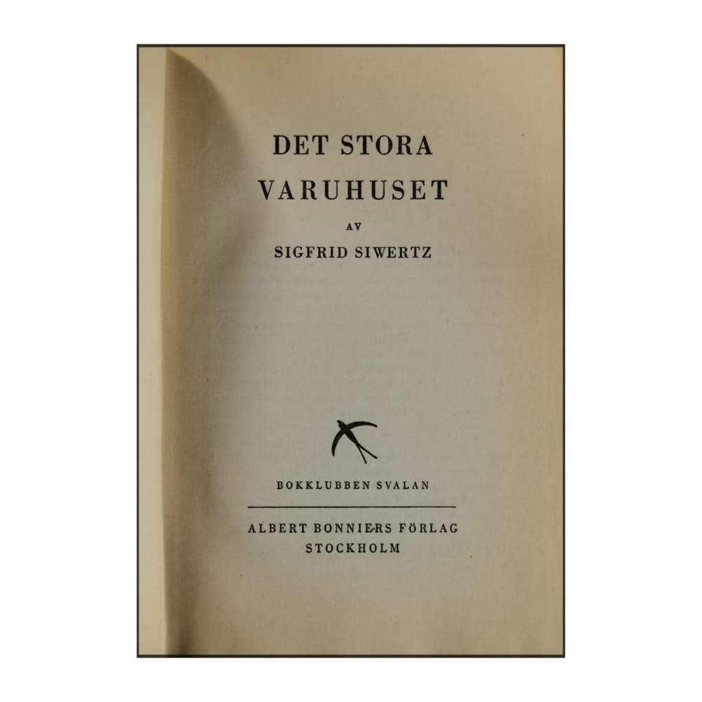 Sigfrid Siwertz: Det Stora Varuhuset
