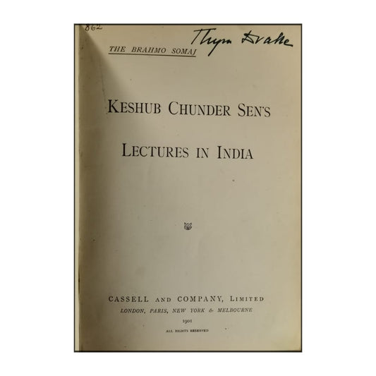 Keshub Chunder Sen'S Lectures In India
