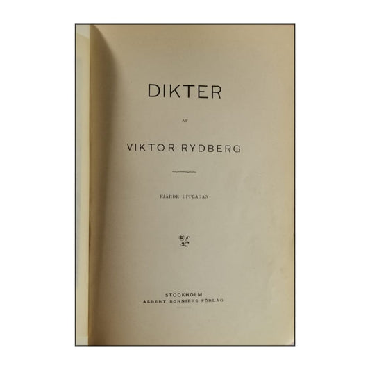 Viktor Rydberg: Dikter