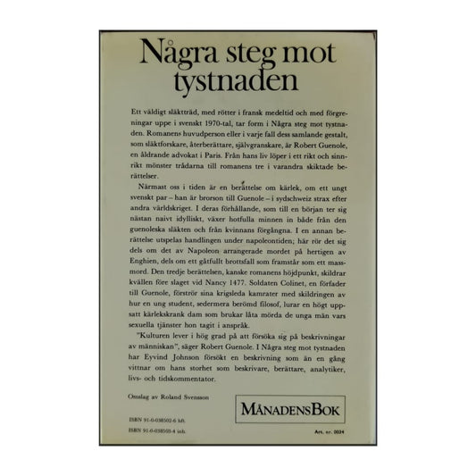 Eyvind Johnson: Några Steg Mot Tystnaden