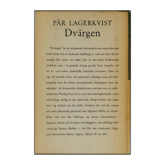 Pär Lagerkvist: Dvärgen