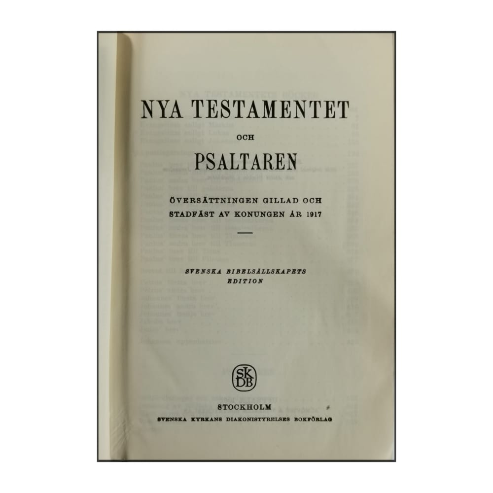 Nya Testamentet Och Psaltaren