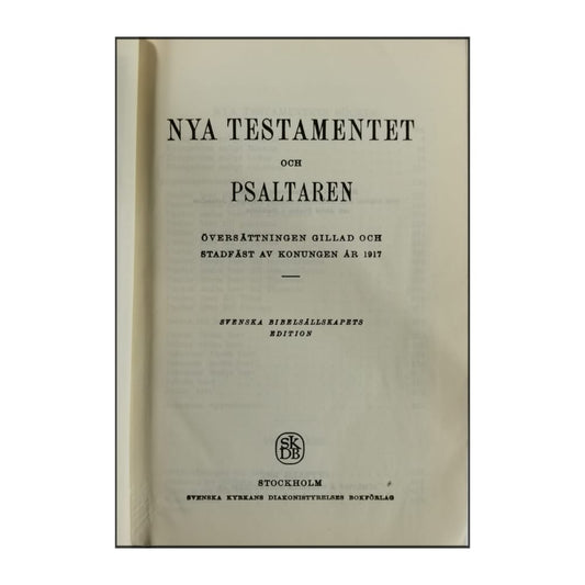 Nya Testamentet Och Psaltaren