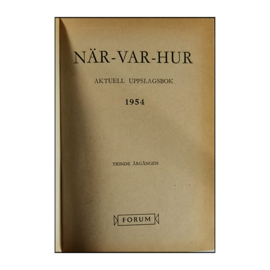 När Var Hur 1954