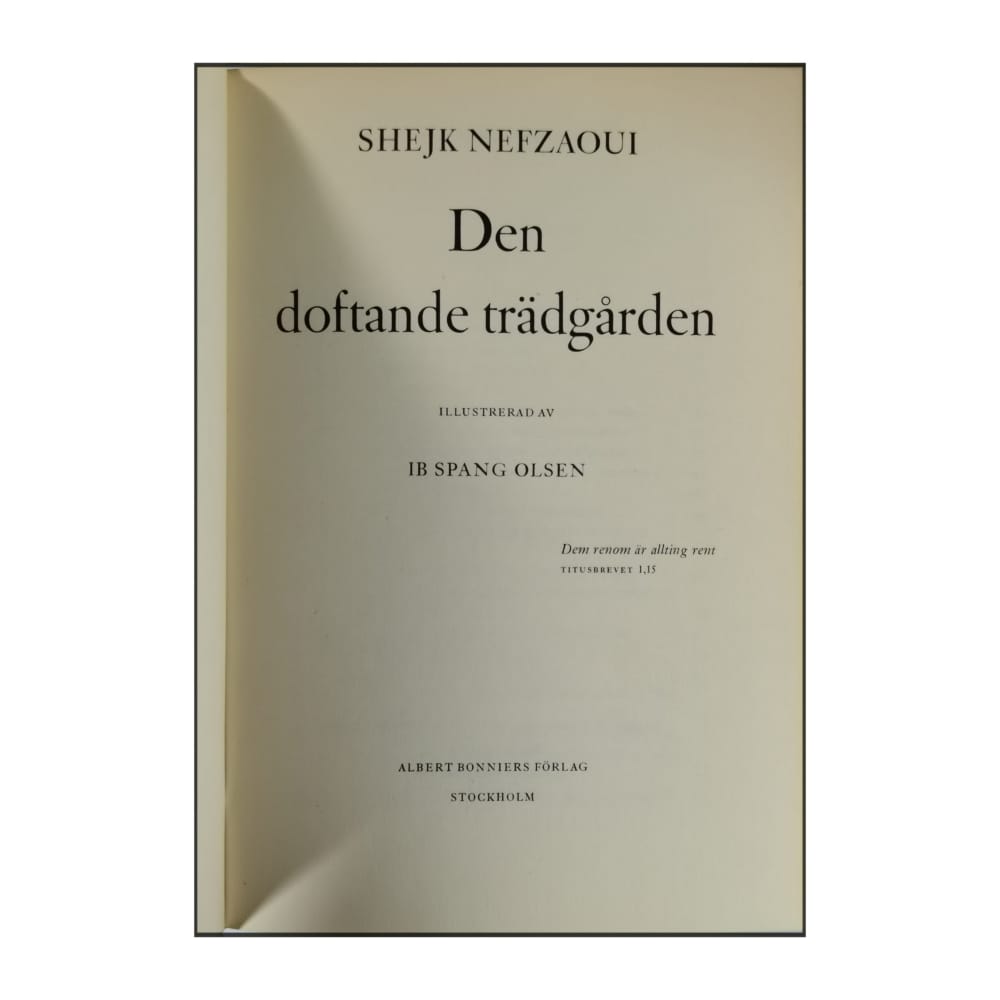 Sheikh Nefzaoui: Den Doftande Trädgården