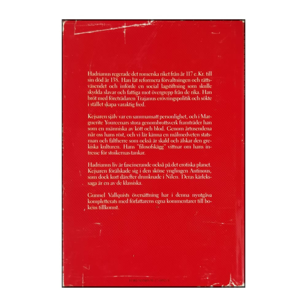 Marguerite Yourcenar: Hadrianus Minnen