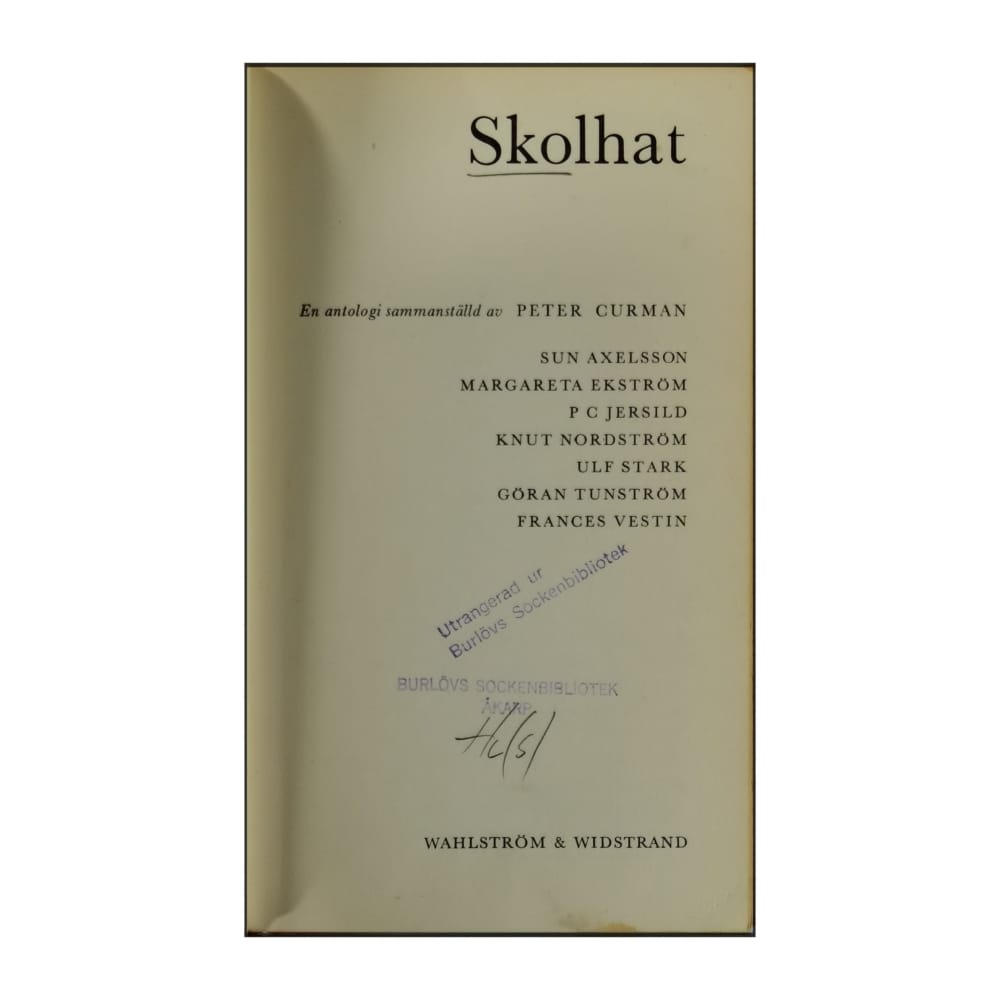 Peter Curman: Skolhat