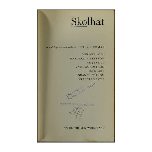 Peter Curman: Skolhat