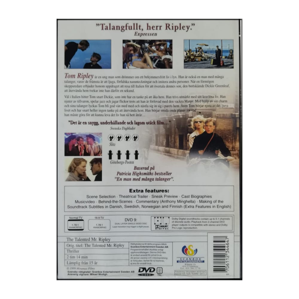 Tom Ripley: The Talented Mr. Ripley