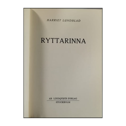 Harriet Lundblad: Ryttarinna