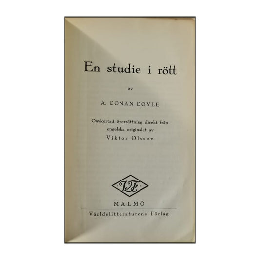 Arthur Conan Doyle: En Studie I Rött