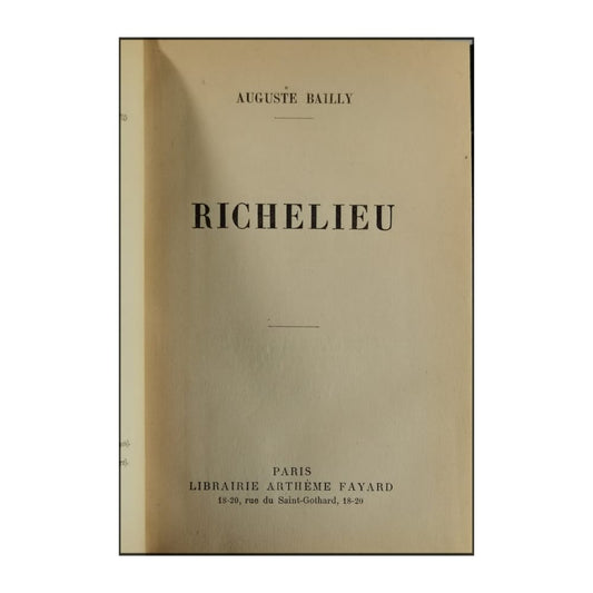 Auguste Bailly: Richelieu