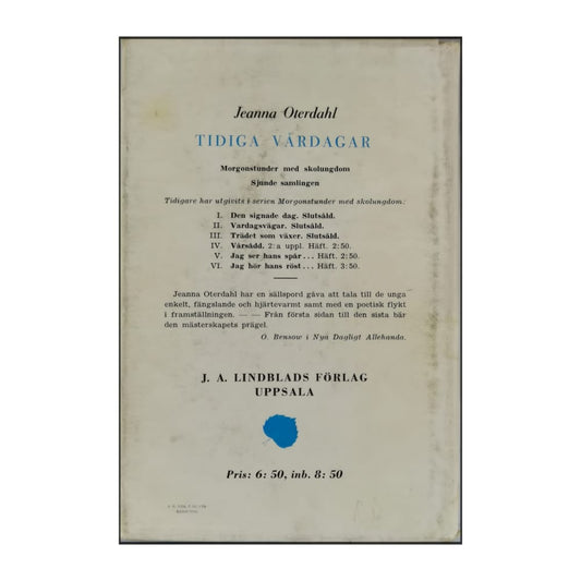 Jeanna Oterdahl: Tidiga Vårdagar