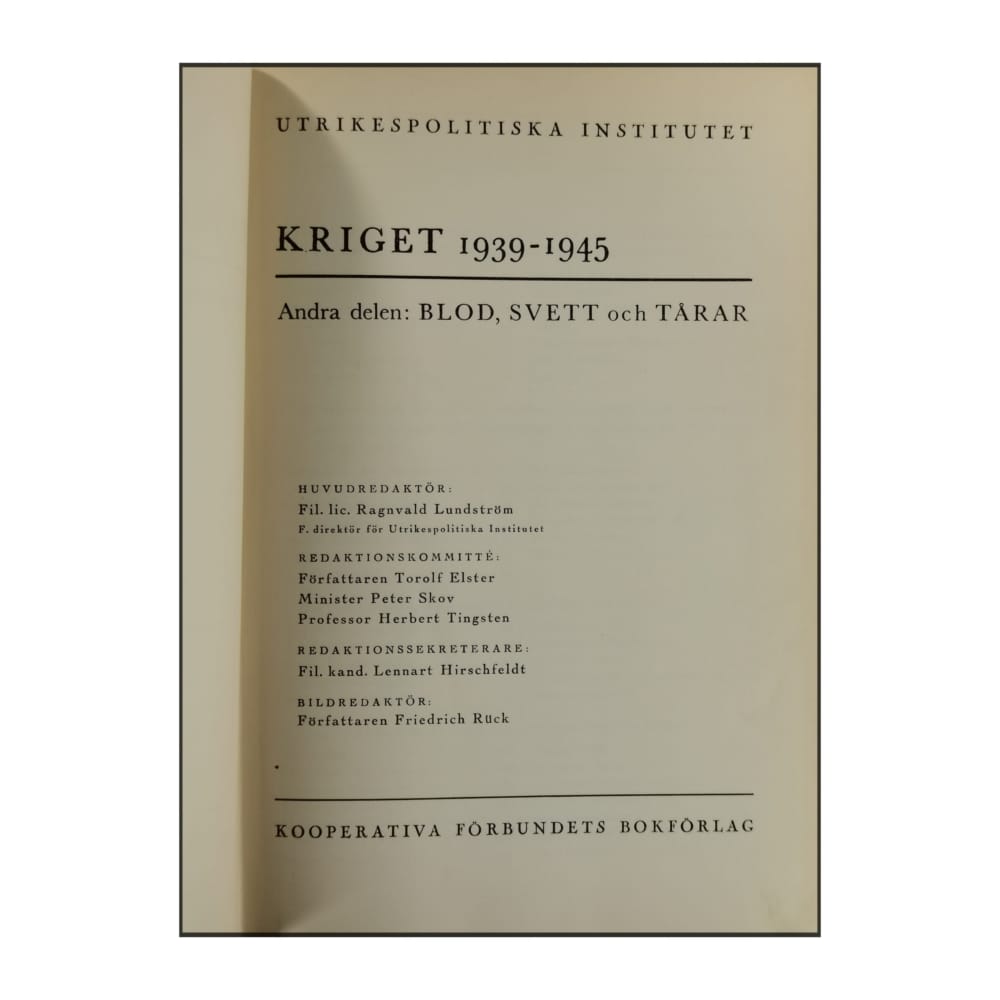 Kriget 1939-1945 V2: Blod Svett Tårar
