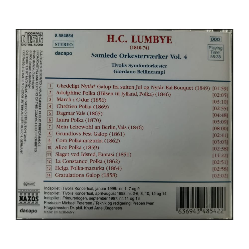 H.C. Lumbye: Samlede Orkesterværker  4