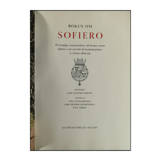Sofiero: Boken Om Sofiero