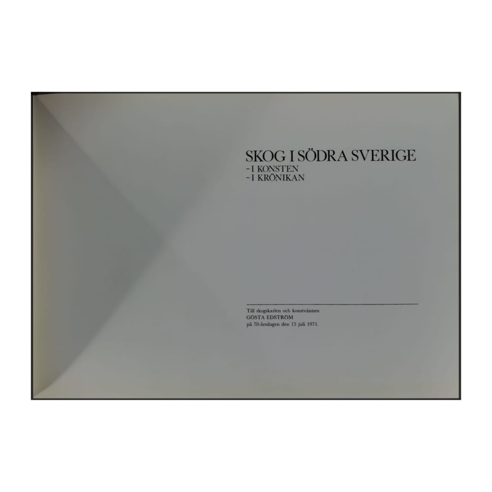 Skog I Södra Sverige I Konsten I Krönikan