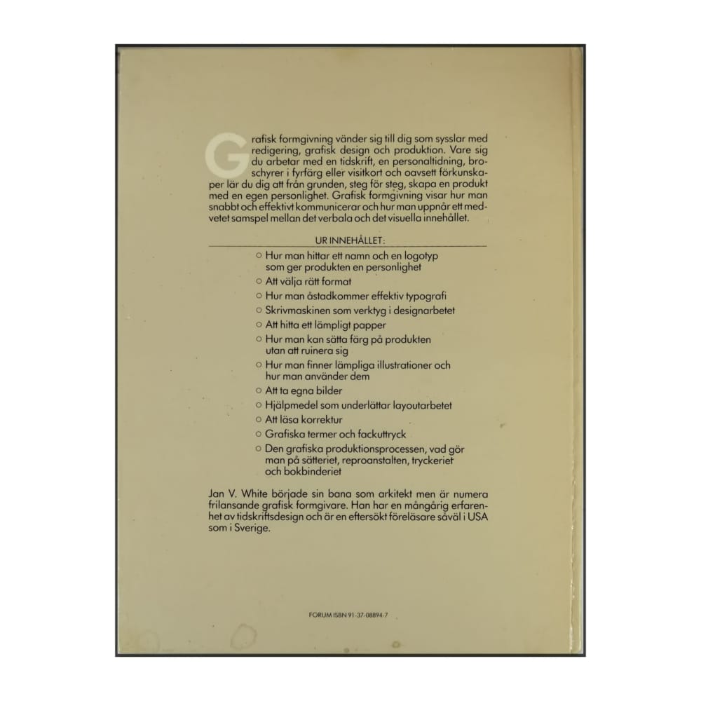 Jan V. White: Grafisk Formgivning
