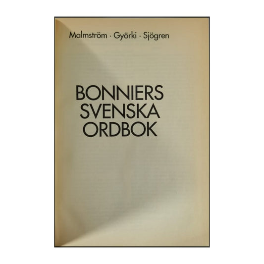 Bonniers Svenska Ordbok