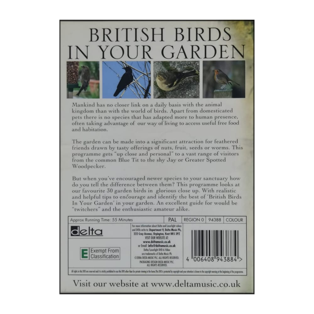 British Birds In Your Garden