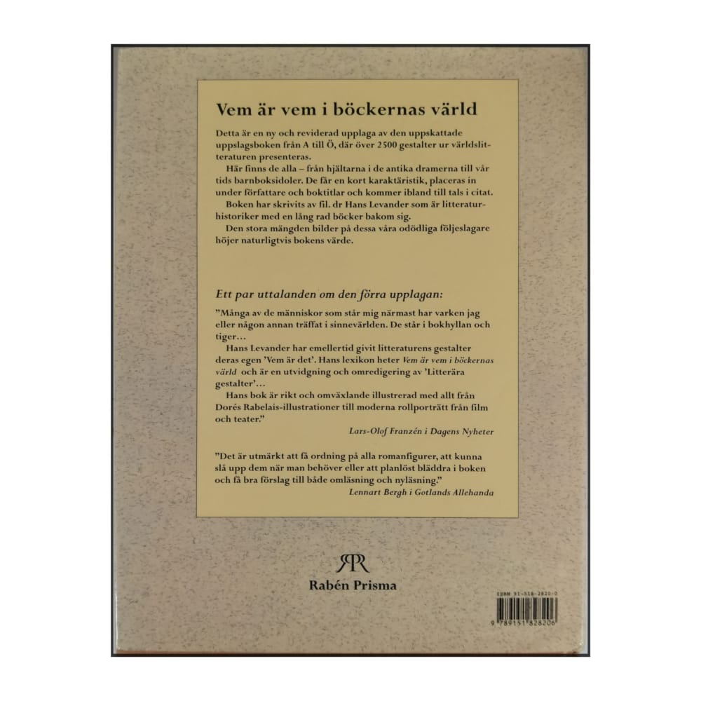 Hans Levander: Vem Är Vem I Böckernas Värld