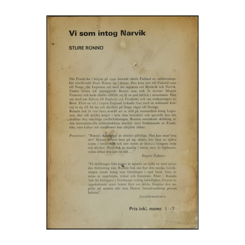 Sture Ronnö: Vi Som Intog Narvik