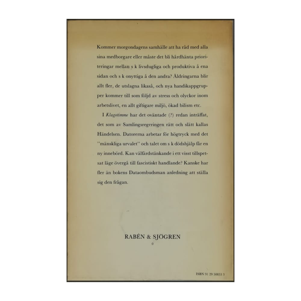 Sven O. Bergkvist: Klagotimme