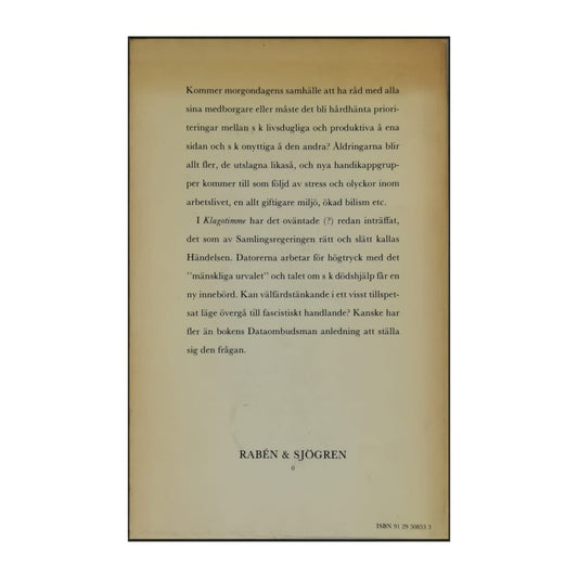 Sven O. Bergkvist: Klagotimme