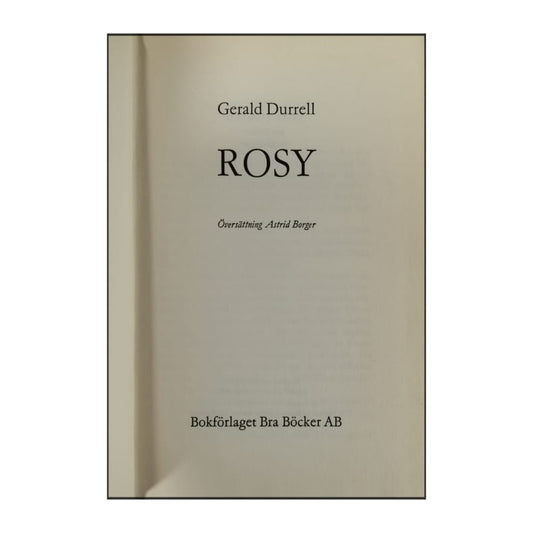 Gerald Durrell: Rosy