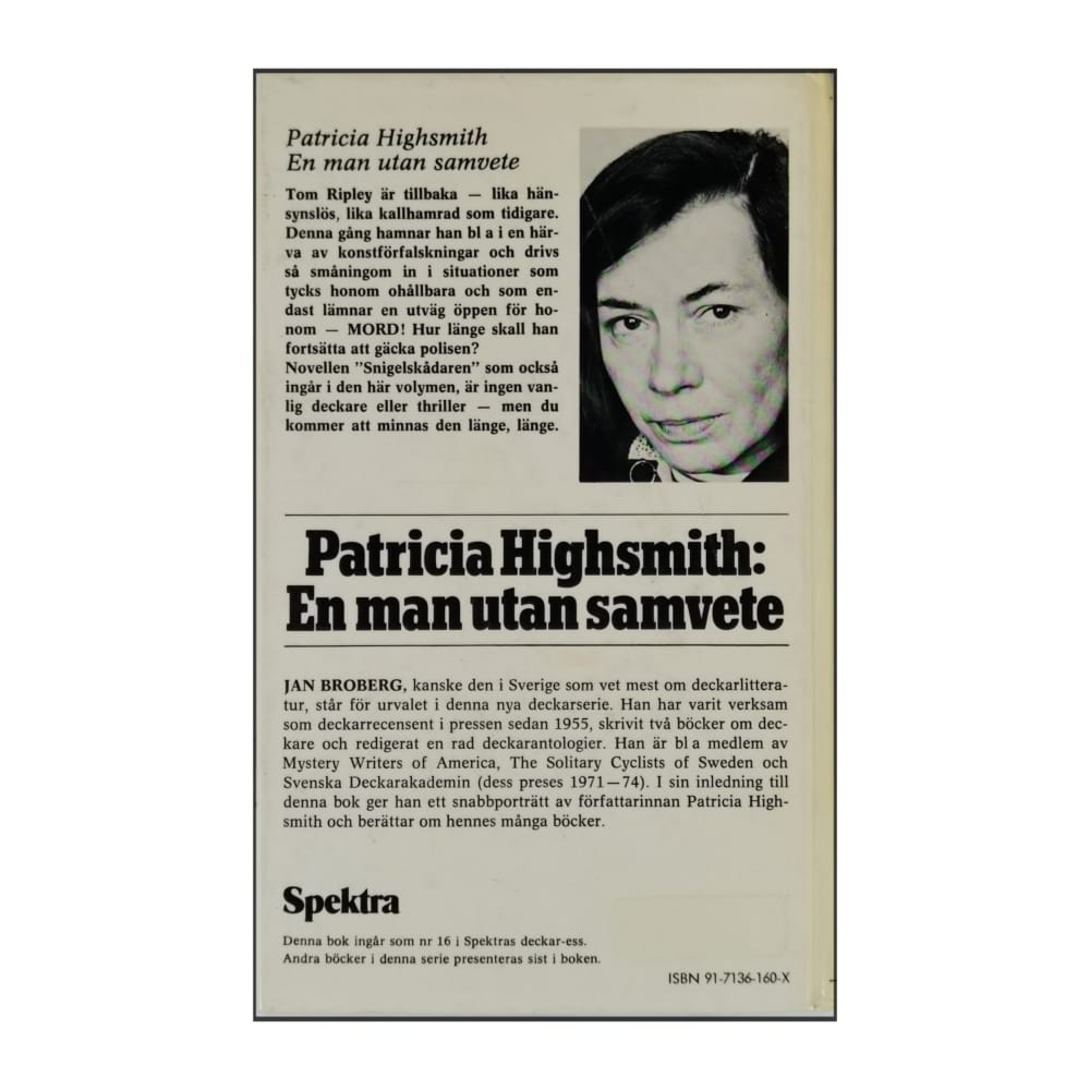 Patricia Highsmith: Tom Ripley: En Man Utan Samvete