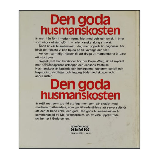 Maj Wennerholm: Den Goda Husmanskosten