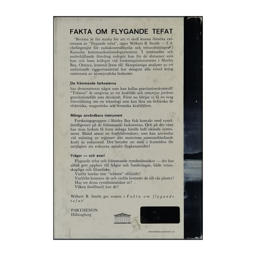Wilbert B. Smith: Fakta Om Flygande Tefat Och Deras Drivmetoder