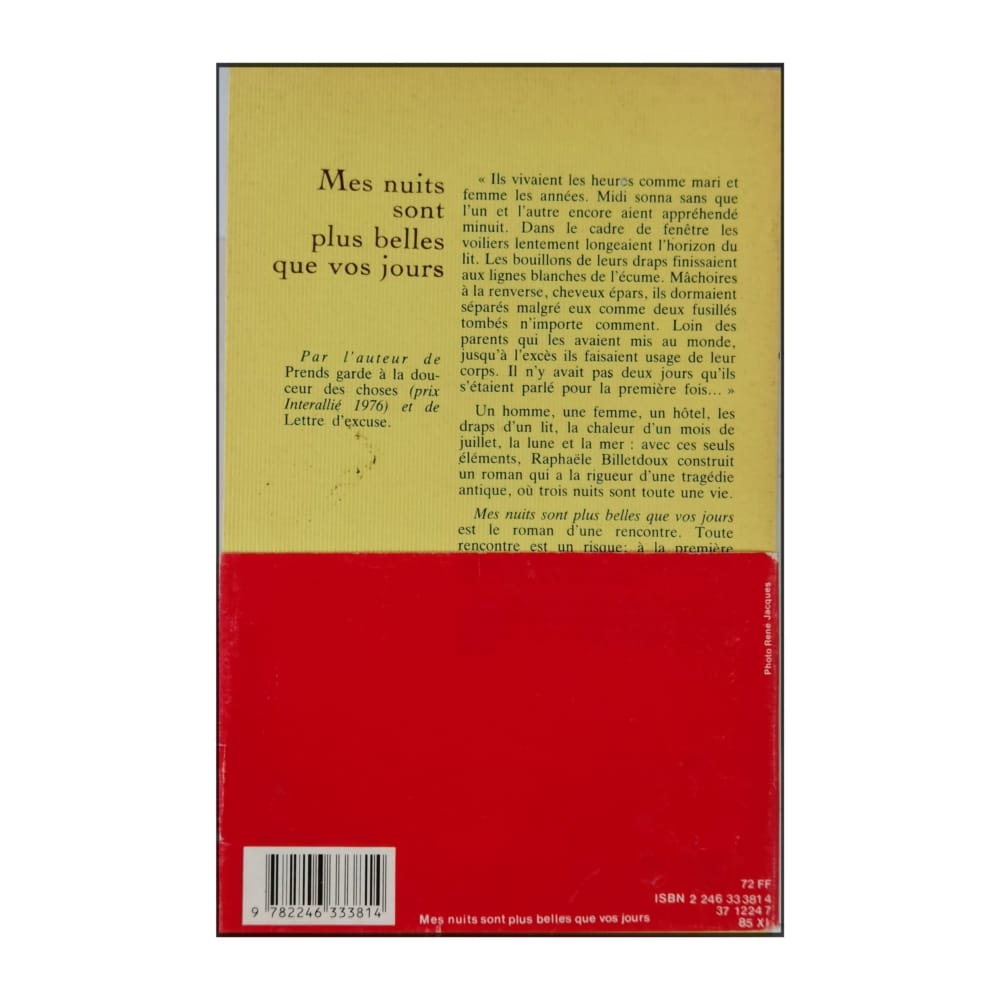 Raphaële Billetdoux: Mes Nuits Sont Plus Belles Que Vos Jours