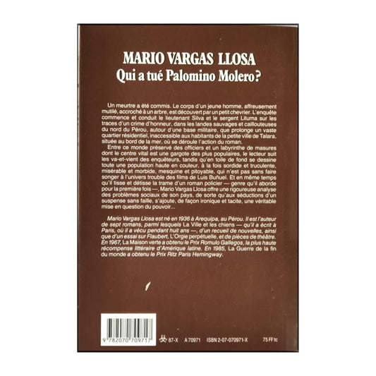 Mario Vargas Llosa: Qui A Tué Palomino Molero