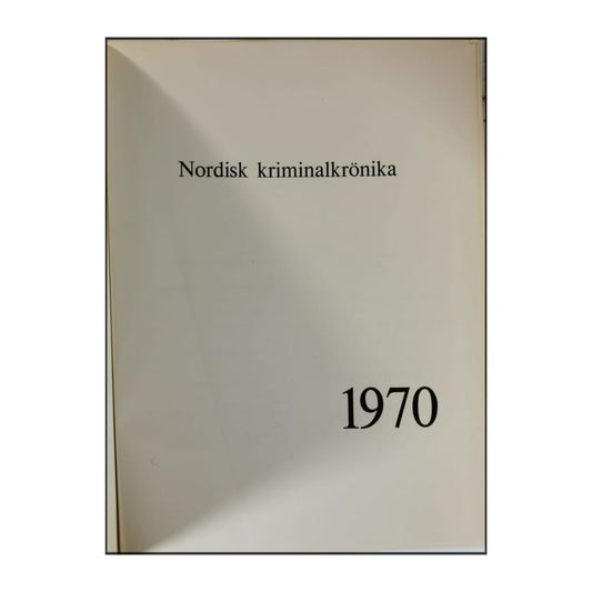 Nordisk Kriminalkrönika 1970