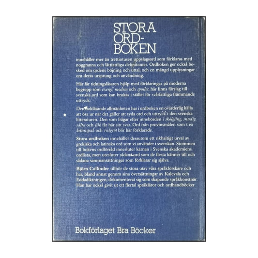 Björn Collinder: Stora Ordboken: Svensk Ordnyckel