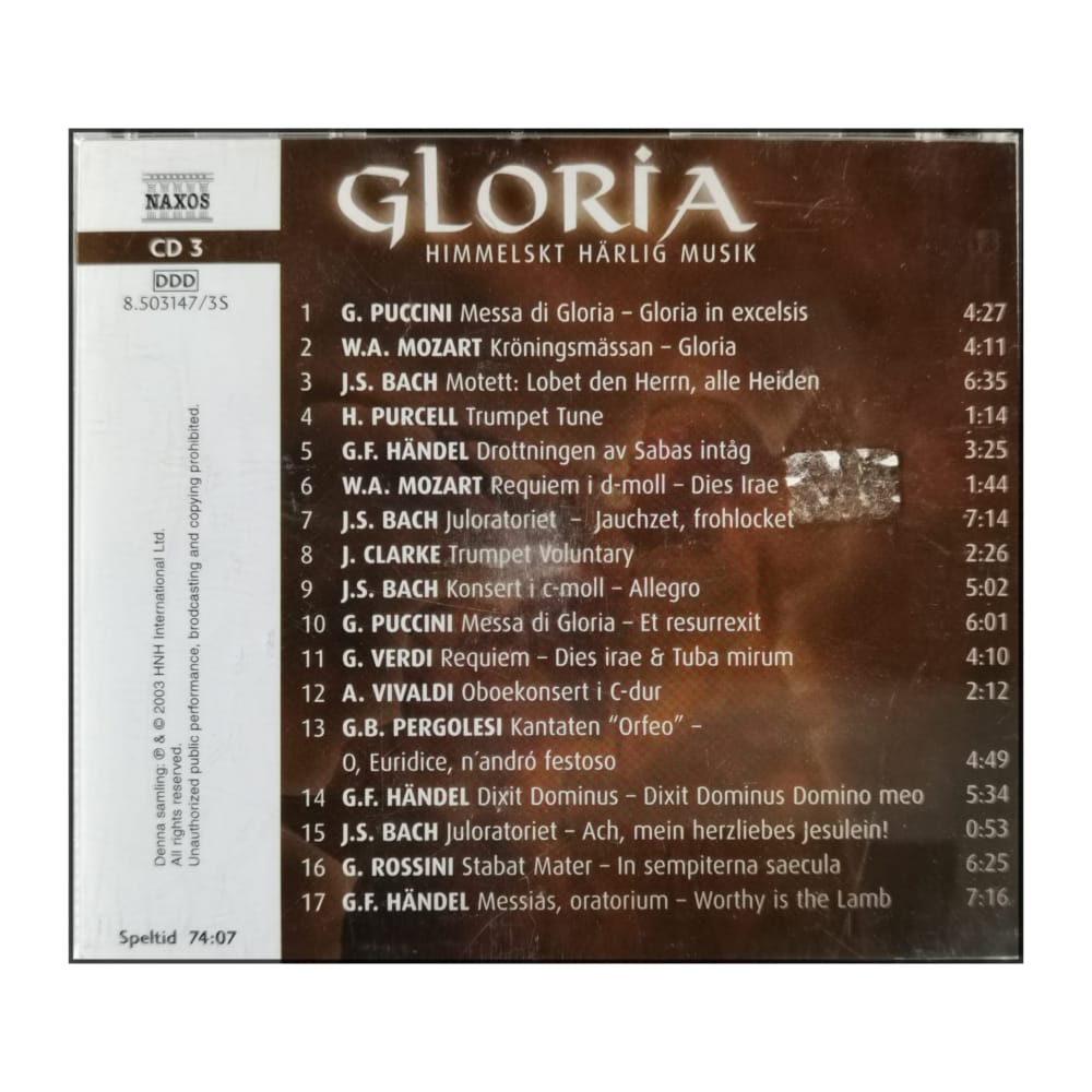 Gloria: Himmelskt Härlig Musik Disc-3