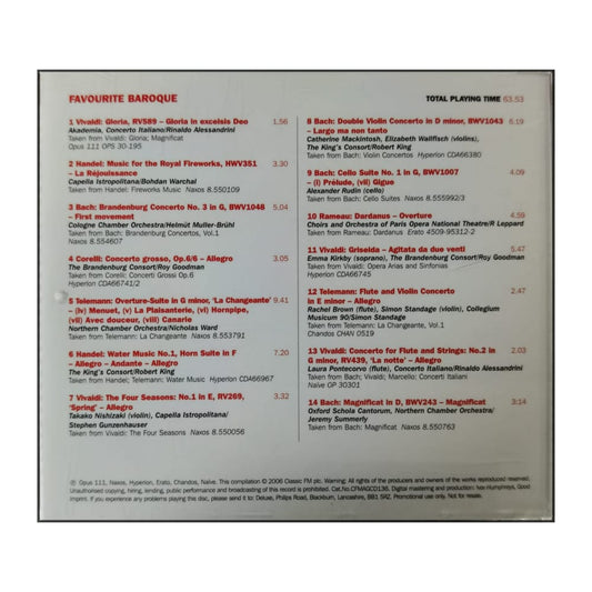 Classic Fm: Favourite Baroque: Spirited Music For Colourful Occasions