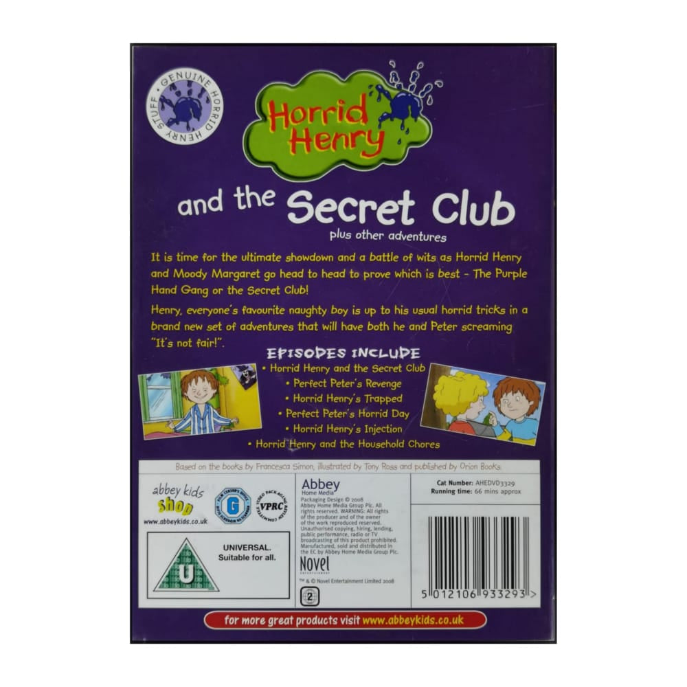 Horrid Henry And The Secret Club