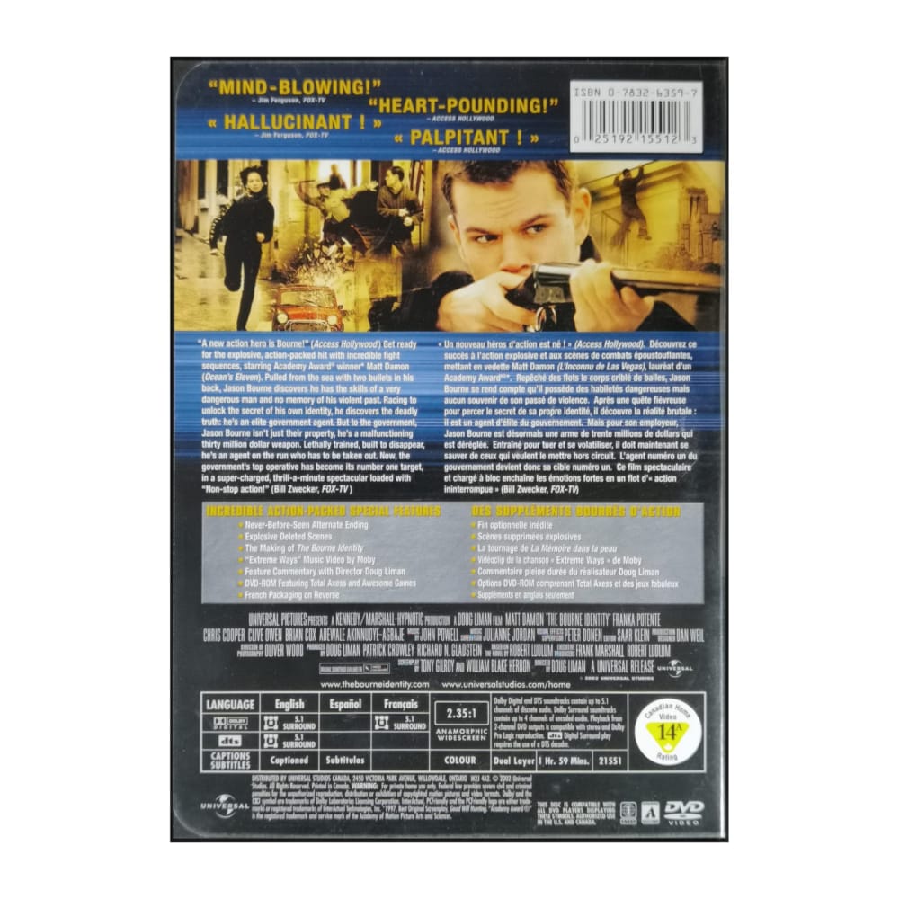 Jason Bourne: The Bourne Identity | La Mémoire Dans La Peau