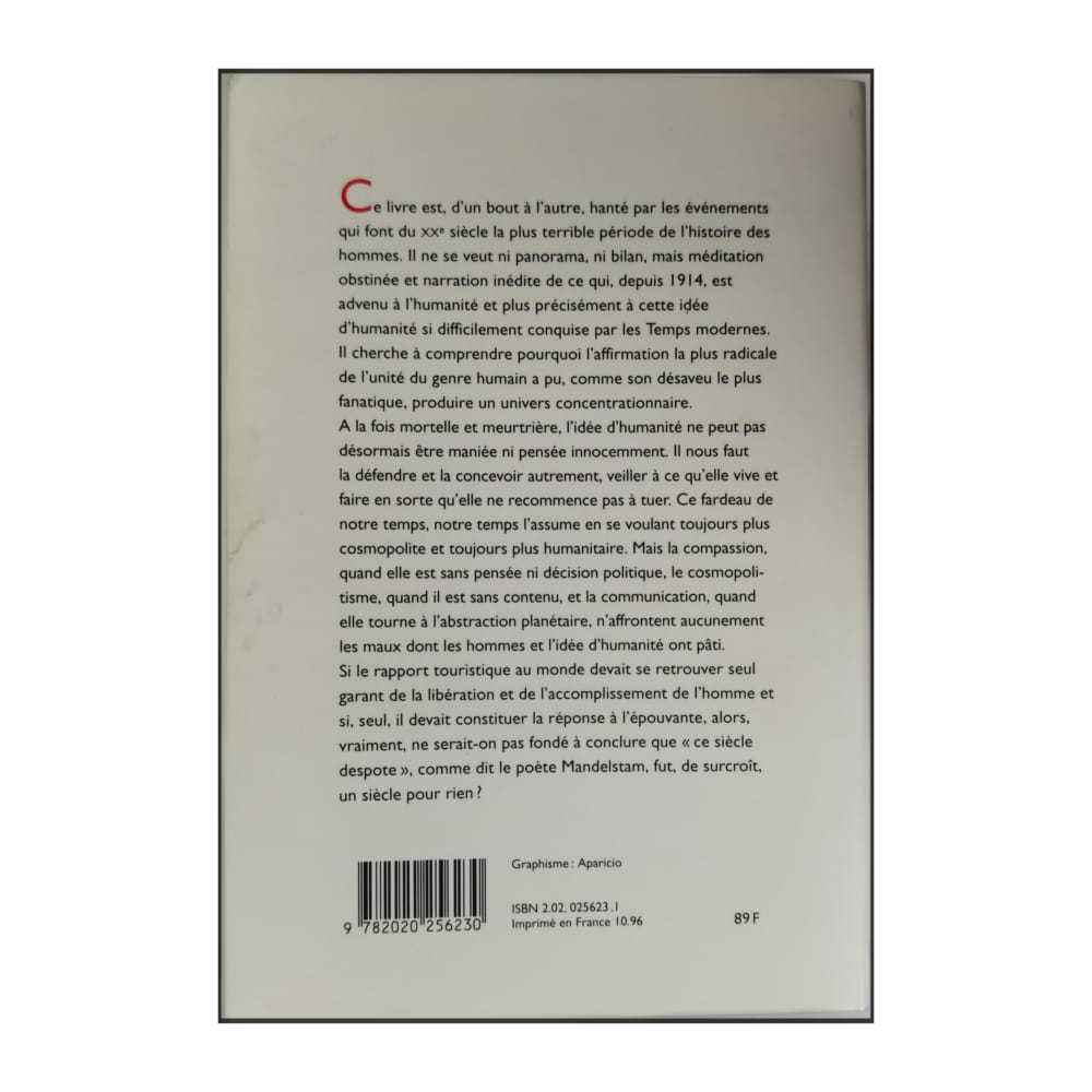 Alain Finkielkraut: L'Humanité Perdue: Essai Sur Le Xxe Siècle